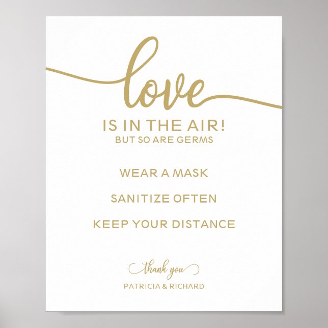 Poster Sinal de Amor no Ar Mas Germes Também Estão (Frente)