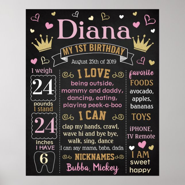 Poster sinal de aniversário (Frente)