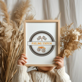 Poster Sinal de aniversário da estação de alimentação