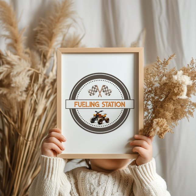 Poster Sinal de Aniversário da Estação de Combustível 4 W (Criador carregado)