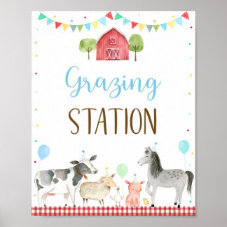 Poster Sinal de Aniversário da Estação de Fazenda