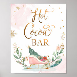 Poster Sinal de aniversário de Bar de chocolate quente