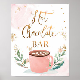 Poster Sinal de aniversário de Bar de chocolate quente ca