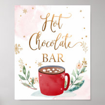 Sinal de aniversário de Bar de chocolate quente ca
