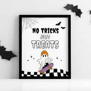 Poster Sinal de Aniversário de Halloween para Meninos Sem