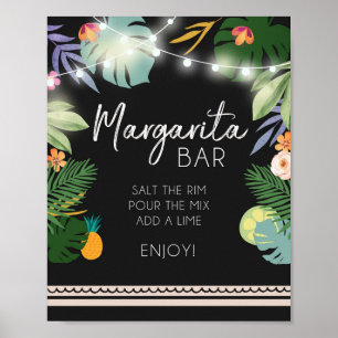 Poster Sinal de Aniversário de Luau Tropical da Bar da Ma