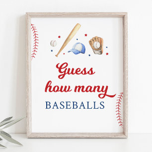 Poster Sinal de Aniversário do Autografo Baseball Rookie