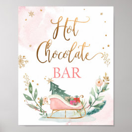 Poster Sinal de Aniversário do Bar de Chocolate Quente