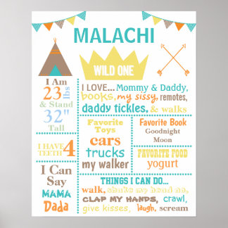 Poster Sinal de Aniversário Selvagem