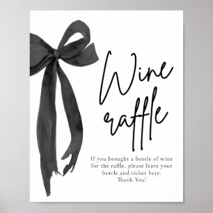 Poster Sinal de Arco Negra Moderno de Raffle
