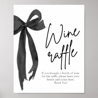 Poster Sinal de Arco Negra Moderno de Raffle