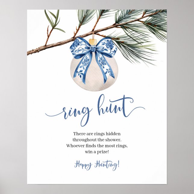 Poster Sinal de Arco Ring Hunt da China de inverno (Frente)