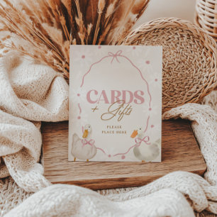 Poster Sinal de Arco Rosa Gira Cartões de Coquete e Prese