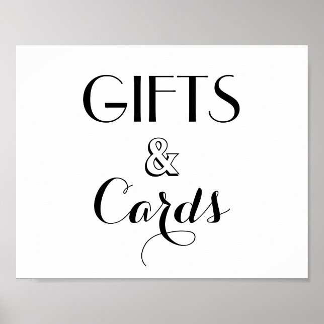 Póster Sinal De Arranjo De Presentes E Cartões (Frente)