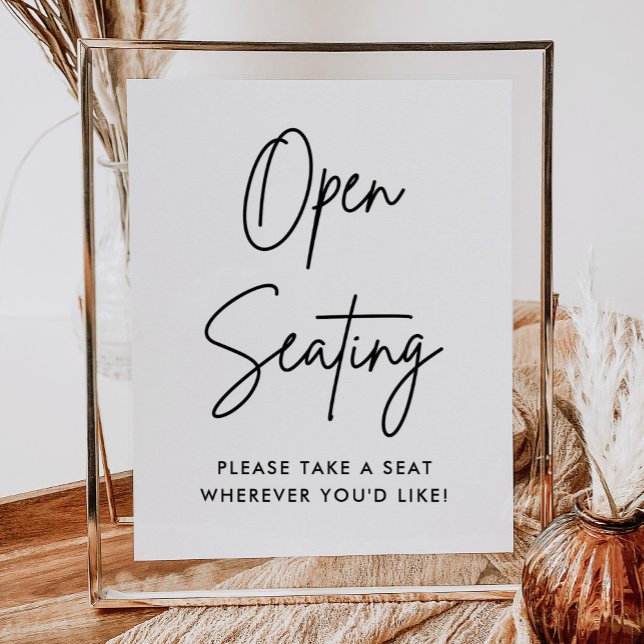 Poster Sinal de assento aberto minimalista, encontre seu  (Criador carregado)