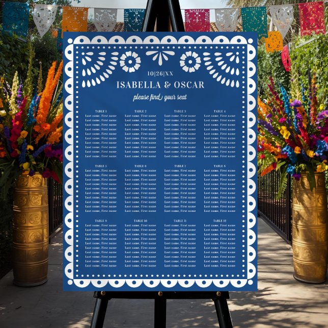 Poster Sinal de Assento de Recepção de Casamento com Pape (Criador carregado)