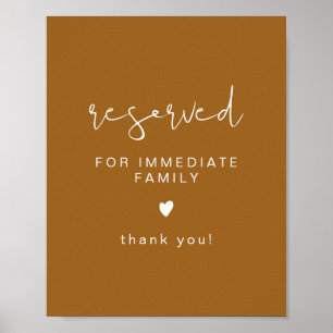 Poster Sinal de Assentos Reservados para Casamento INDIE