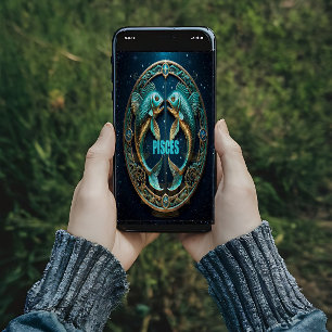 Poster sinal de astrologia de peixes