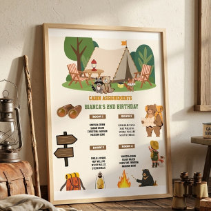 Poster Sinal de Atribuição de Cabine de Aniversário de Ca
