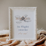 Poster Sinal de Avião Vintage Editável<br><div class="desc">Vintage Plane Chá de fraldas Sinal Pronto para ser personalizado por você!</div>