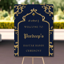 Poster Sinal de bandi Dastar Dourado Real