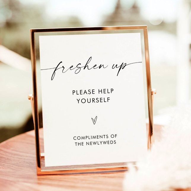 Poster Sinal de Banheiro de Casamento, Sinal de Sala Mini (Criador carregado)