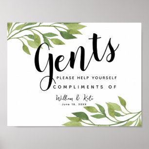 Póster Sinal de banheiro de granizo - vegetação rural