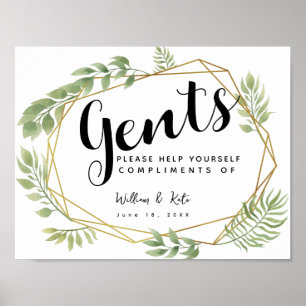 Póster Sinal de banheiro de luvas - sanita país Crystal