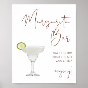 Poster Sinal de Bar CORIANDER Terracotta Boho Margarita