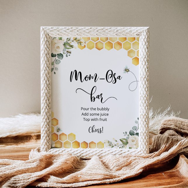 Poster Sinal de bar da Bee Mãe-osa (Criador carregado)