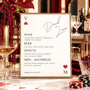 Poster Sinal de Bar de Casamento Vegas Casino Embriagado