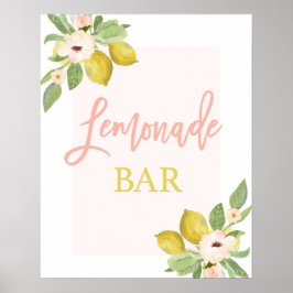 Poster Sinal de Bar de limonada