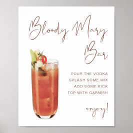 Poster Sinal de Bar de Mary Bloody Bohemian da CORIANDER