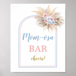 Poster Sinal de Bar de Pampas Grass Arch Momosa da Revend
