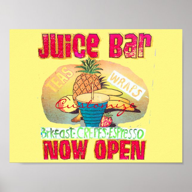 Poster Sinal de Bar de suco Thunder_Cove (Frente)
