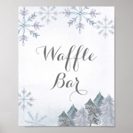 Poster Sinal de Bar de Waffle Silver Winter Mistura