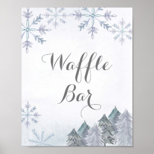 Poster Sinal de Bar de Waffle Silver Winter Mistura