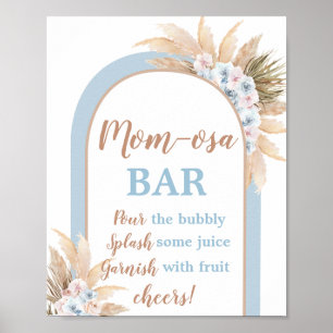 Poster Sinal de Bar do Arch Momosa da Grama Azul