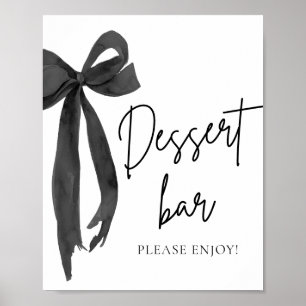 Poster Sinal de Bar do Arco Negro Elegante moderno