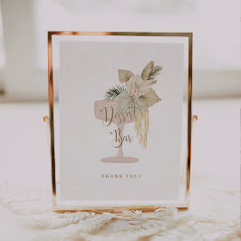 Poster Sinal de Bar do Deserto do chá de panela Palms e P