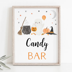 Poster Sinal de Bar do Fantasma Halloween Candy