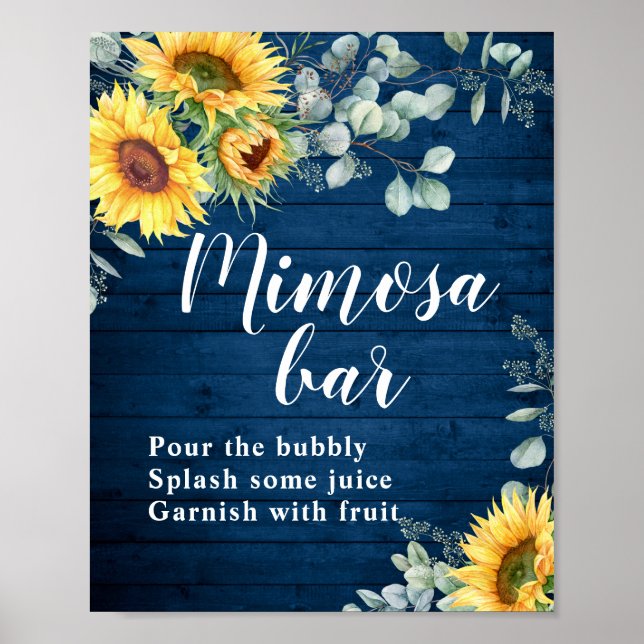 Poster Sinal de Bar Eucalyptus Mimosa (Frente)