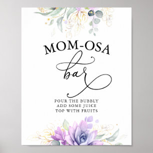 Poster Sinal de Bar Mãe-osa Dourado Greenerase