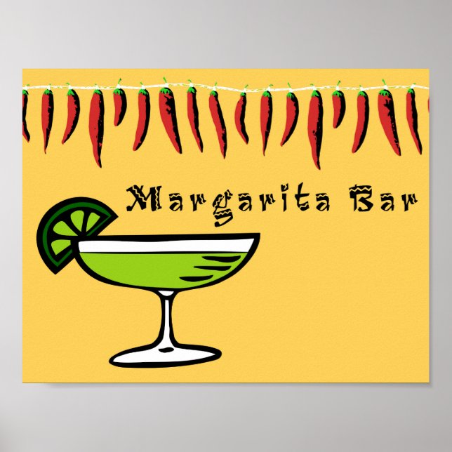 Póster Sinal de Bar Margarita (Frente)