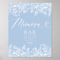 Sinal de Bar Mimosa Chá de panela Azul