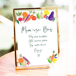 Poster Sinal de Bar Mimosa para agricultores em crescimen