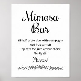 Poster Sinal de Bar Mimosa - Rochester