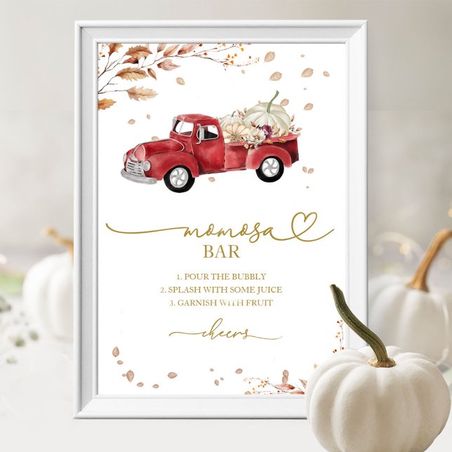 Poster Sinal de Bar MOMosa Chá de fraldas de queda de abó (Criador carregado)