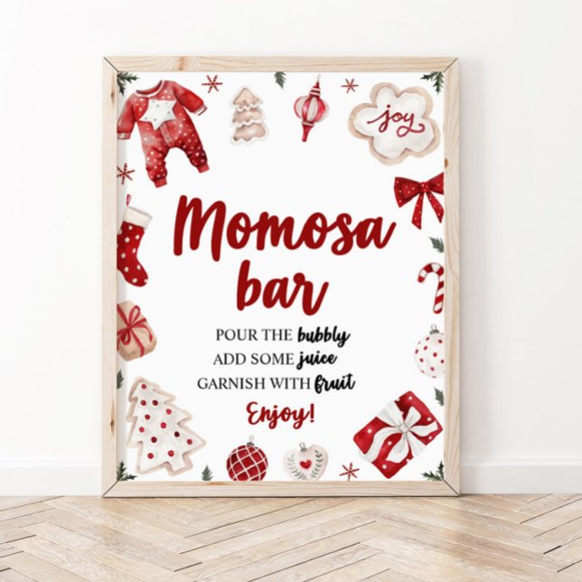Poster Sinal de Bar Momosa do Chá de fraldas de inverno V (Criador carregado)
