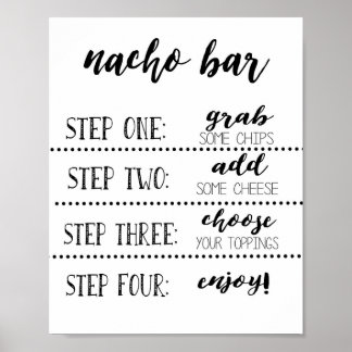 Poster Sinal de Bar Nacho, Faça seus próprios Nachos